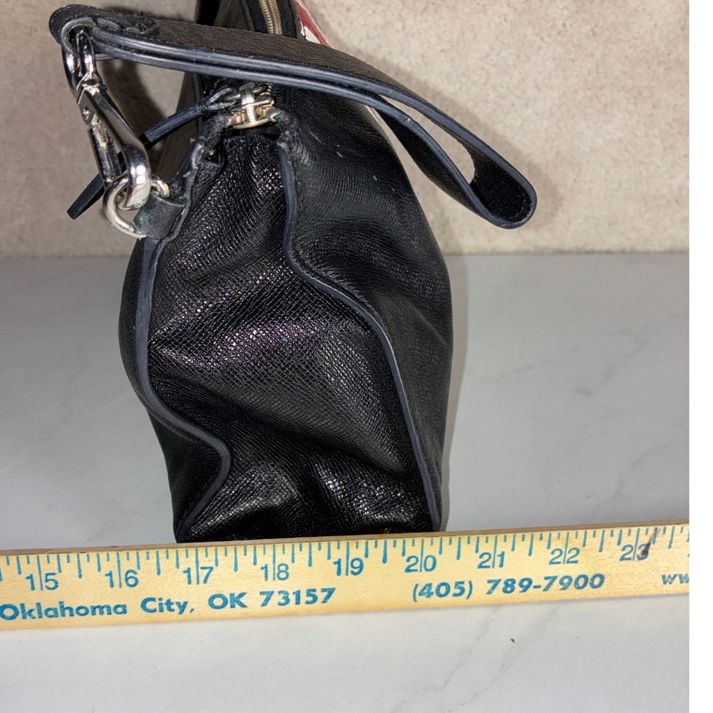 White House Black Market Black Wristlet Clutch - OS - Striped Saffiano Preppy - Picture 4 of 13